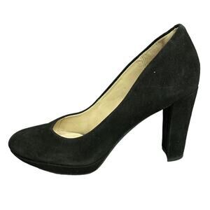 Clark’s Narrative Kendra Sienna black suede leather uppers heels‎ 3.5” size 6